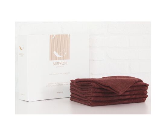 Рушник MirSon набір банний 5071 Elite SoftNess Brown 50х90 6 шт (2200003523959)