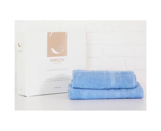 Рушник MirSon набір банних 5072 Elite SoftNess Cornflower 50х90, 70х140 (2200003183108)