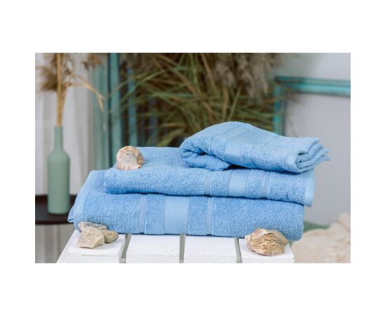 Полотенце MirSon набор банных №5072 Elite SoftNess Cornflower 50х90, 70х140, (2200003960921), изображение 2