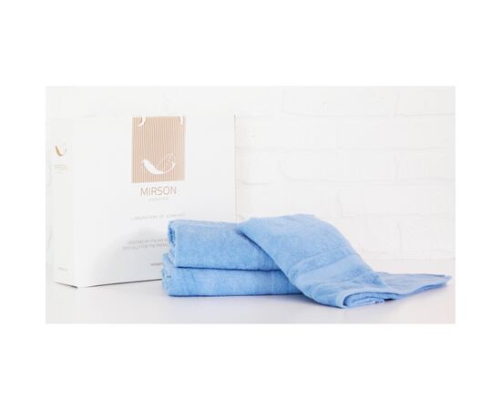Рушник MirSon набір банних 5072 Elite SoftNess Cornflower 50х90, 70х140, 1 (2200003960921)