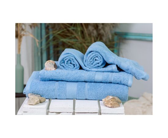 Полотенце MirSon набор банных №5072 Elite SoftNess Cornflower 40х70, 50х90, 7 (2200003975642), изображение 2