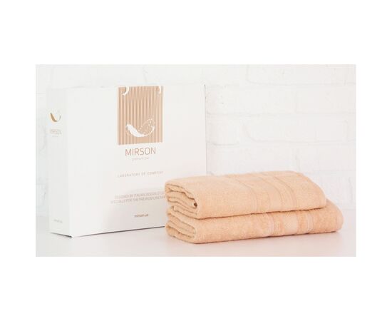 Рушник MirSon набір банних 5075 Elite SoftNess Ivory 50х90, 70х140 (2200003183139)