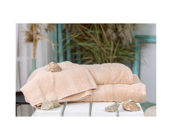 Полотенце MirSon набор банных №5075 Elite SoftNess Ivory 50х90, 70х140, 100х1 (2200003960952), изображение 2