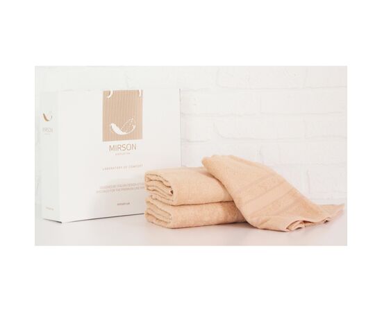 Рушник MirSon набір банних 5075 Elite SoftNess Ivory 50х90, 70х140, 100х15 (2200003960952)