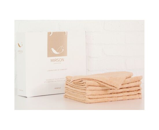 Рушник MirSon набір банних 5075 Elite SoftNess Ivory 50х90 6 шт (2200003523997)