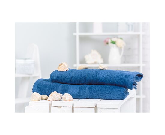 Рушник MirSon набір банних 5076 Elite SoftNess Kingblue 50х90, 70х140 (2200003183146), зображення 2 Рушник MirSon набір банних 5076 Elite SoftNess Kingblue 50х90, 70х140 (2200003183146), зображення 2