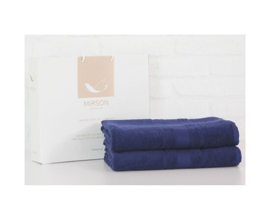 Рушник MirSon набір банних 5076 Elite SoftNess Kingblue 50х90, 70х140 (2200003183146)