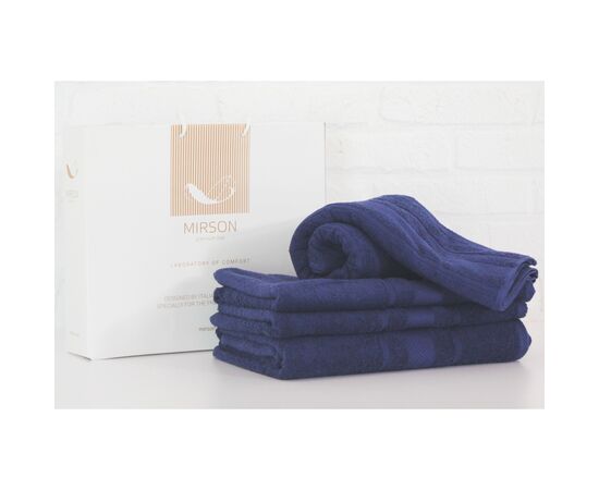 Рушник MirSon набір банних 5076 Elite SoftNess Kingblue 40х70, 50х90, 70х1 (2200003975680)