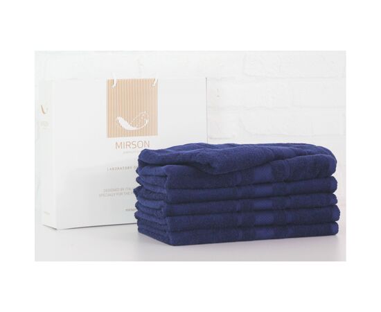 Рушник MirSon набір банних 5076 Elite SoftNess Kingblue 50х90 6 шт (2200003524000)