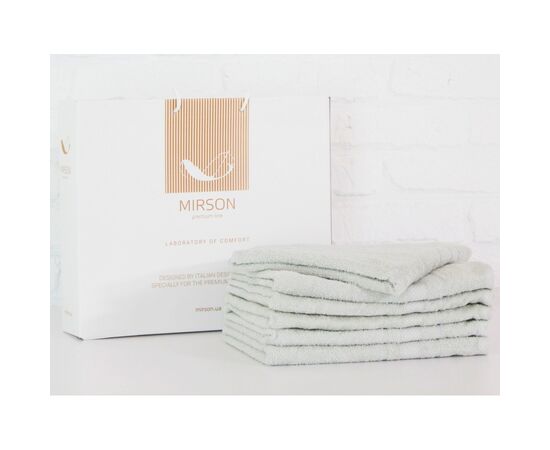 Рушник MirSon набір банних 5078 Elite SoftNess Menthol 50х90 6 шт (2200003524024)