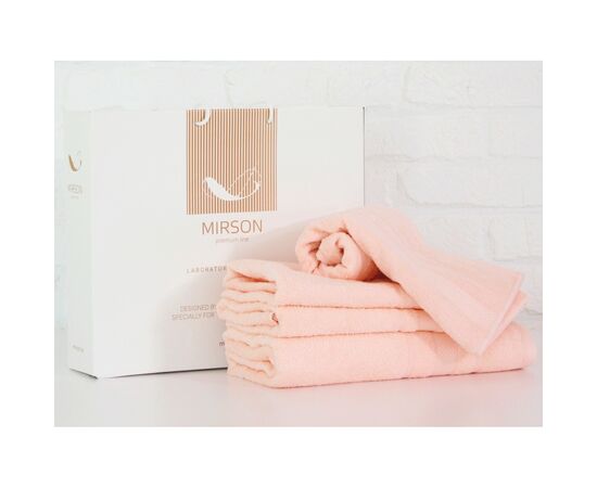 Полотенце MirSon набор банных №5080 Elite SoftNess Peach 40х70, 50х90, 70х140 (2200003975727)