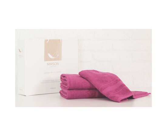 Рушник MirSon набір банних 5081 Elite SoftNess Plum 50х90, 70х140 (2200003960853)