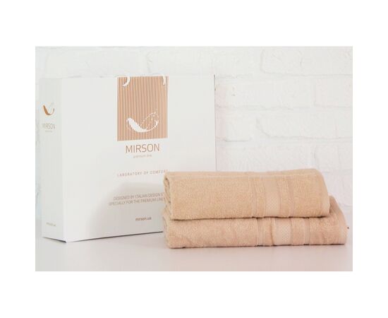 Полотенце MirSon набор банных №5084 Elite SoftNess Beige 50х90, 70х140 (2200003960884)