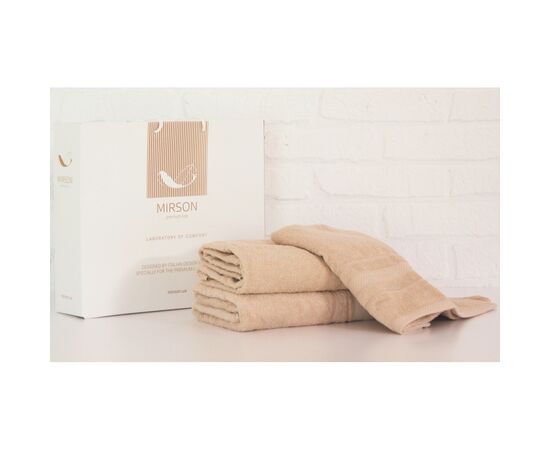 Рушник MirSon набір банних №5084 Elite SoftNess Beige 50х90, 70х140, 100х1 (2200003182903)