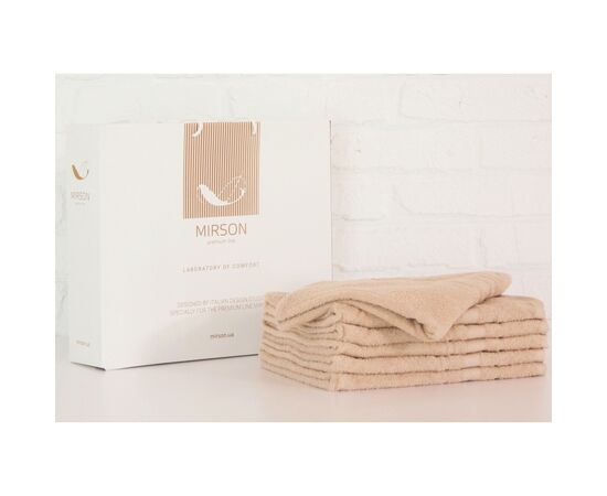 Рушник MirSon набір банних №5084 Elite SoftNess Beige 70х140 6 шт (2200003524246)