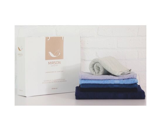 Полотенце MirSon набор банных №5087 Elite SoftNes Azure 50х90 6 шт (2200003960822)