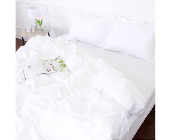 Постільна білизна MirSon Satin Stripe 30-0001 White 160х220 полуторний Євро (2200005245668), зображення 2 Постільна білизна MirSon Satin Stripe 30-0001 White 160х220 полуторний Євро (2200005245668), зображення 2