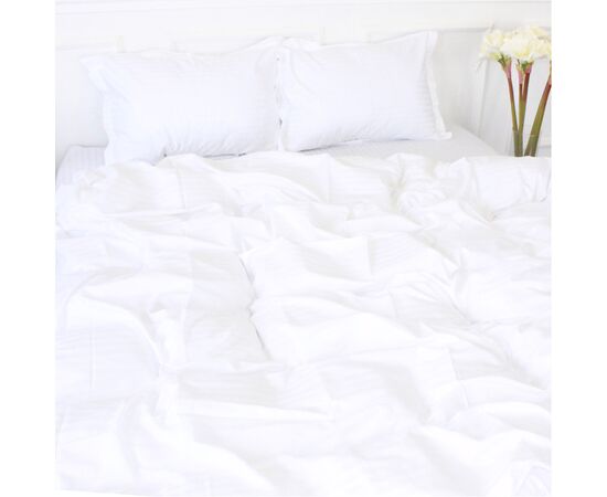 Постільна білизна MirSon Satin Stripe 30-0001 White 175х210 двоспальний (2200005245675)