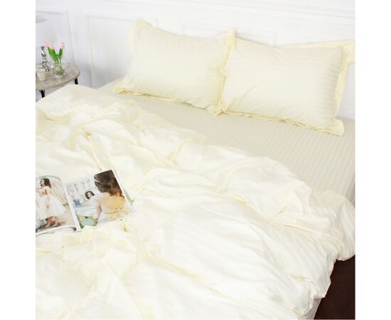 Постільна білизна MirSon Satin Stripe 30-0002 Soft Yellow 2х143х210 сімейний (2200005247808), зображення 2