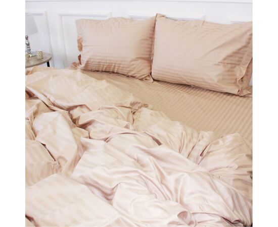 Постельное белье MirSon Satin Stripe 30-0004 Cream 2х143х210 семейный (2200005248645), изображение 3 Постельное белье MirSon Satin Stripe 30-0004 Cream 2х143х210 семейный (2200005248645), изображение 3