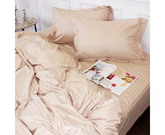 Постільна білизна MirSon SatinStripe 30-0004Cream 220х240 King Size (2200005248638), зображення 2 Постільна білизна MirSon SatinStripe 30-0004Cream 220х240 King Size (2200005248638), зображення 2