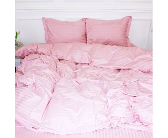 Постельное белье MirSon Satin Stripe 30-0007 Pink 160х220 полуторный Евро (2200005249864)
