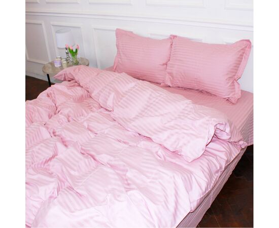 Постельное белье MirSon Satin Stripe 30-0007 Pink 200х220 Евро (2200005249888), изображение 3 Постельное белье MirSon Satin Stripe 30-0007 Pink 200х220 Евро (2200005249888), изображение 3