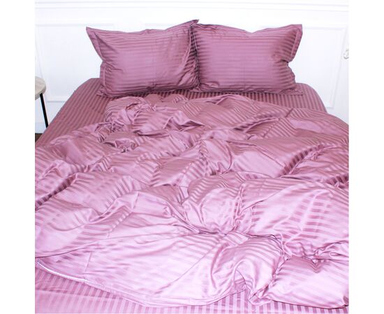 Постельное белье MirSon SatinStripe 30-0008SmokyPink 143х210 Полуторный (2200005250273)