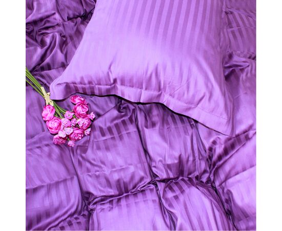 Постільна білизна MirSon SatinStripe 30-0009Purple 175х210 Двоспальний (2200005250716), зображення 3 Постільна білизна MirSon SatinStripe 30-0009Purple 175х210 Двоспальний (2200005250716), зображення 3