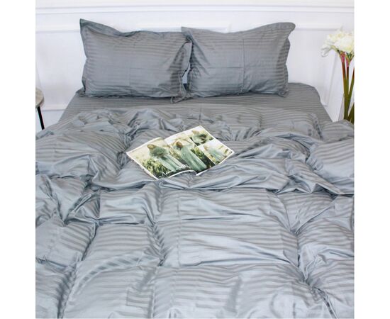 Постільна білизна MirSon Satin Stripe 30-0010 Light Gray 110х140 дитячий (2200005246146), зображення 3