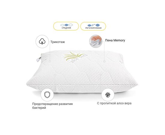 Подушка MirSon Memory №794 Alberto Memory средняя 60х60 см (2200001489615), изображение 3 Подушка MirSon Memory №794 Alberto Memory средняя 60х60 см (2200001489615), изображение 3