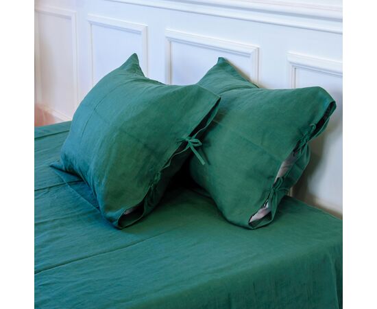 Наволочка MirSon Лен Natural Linen 50х50 Green Apple (2200005372104)