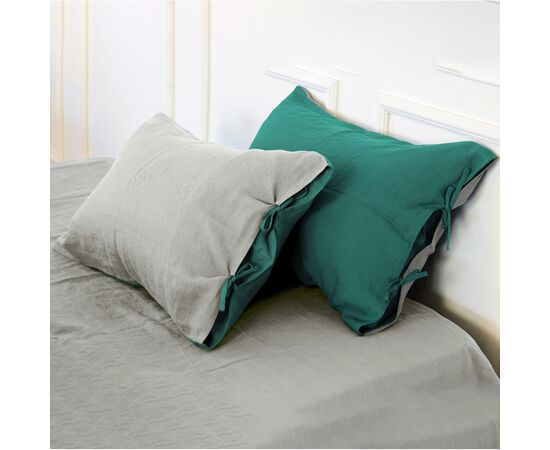 Наволочка MirSon Лен Natural Linen 50х50 Green meadow (2200005372128)