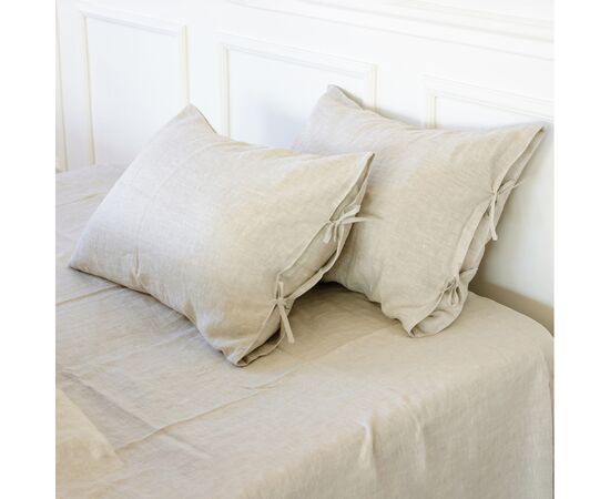 Наволочка MirSon Лен Natural Linen 50х50 Grey sky (2200005372081)