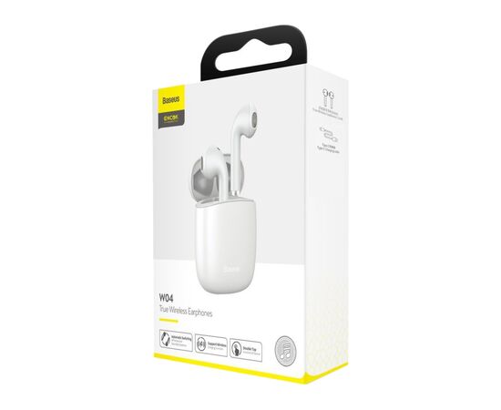 Навушники Baseus Encok TWS W04 White (NGW04-02), зображення 5 Навушники Baseus Encok TWS W04 White (NGW04-02), зображення 5