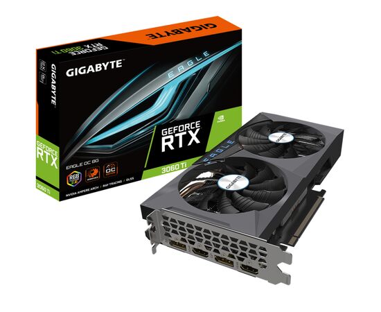 Видеокарта GIGABYTE GeForce RTX3060Ti 8Gb EAGLE OC 2.0 LHR (GV-N306TEAGLE OC-8GD 2.0)