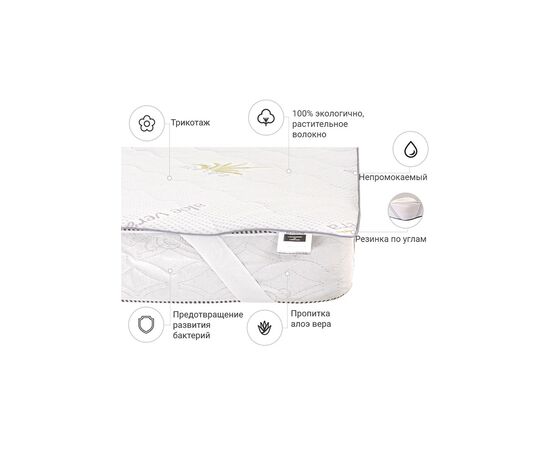 Наматрацник MirSon №1021 Alberto Cotton Aloe Vera 120х190 см (2200001500464), зображення 2
