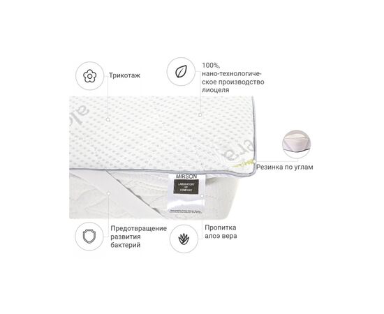 Наматрасник MirSon №1051 Alberto Тенсель (Modal) Strong Aloe Vera 80х200 см (2200001508927), изображение 2 Наматрасник MirSon №1051 Alberto Тенсель (Modal) Strong Aloe Vera 80х200 см (2200001508927), изображение 2