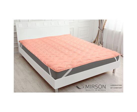Наматрасник MirSon №1761 Eco Light Coral Silk на резинке по углам 200x200 см (2200003712124), изображение 2