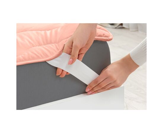 Наматрасник MirSon №1761 Eco Light Coral Silk на резинке по углам 200x200 см (2200003712124), изображение 6