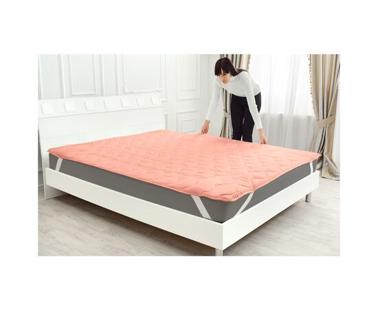 Наматрасник MirSon №1762 Eco Light Coral Тенсель Modal на резинке по углам 200x220 см (2200003712339), изображение 9