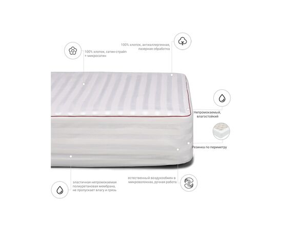 Наматрацник MirSon антиалергенний DeLuxe Eco 230 180x200 см (2200000012692), зображення 2 Наматрацник MirSon антиалергенний DeLuxe Eco 230 180x200 см (2200000012692), зображення 2