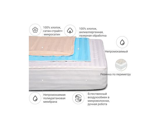 Наматрасник MirSon Royal Pearl Waterproof Ec (2200000011657), изображение 3