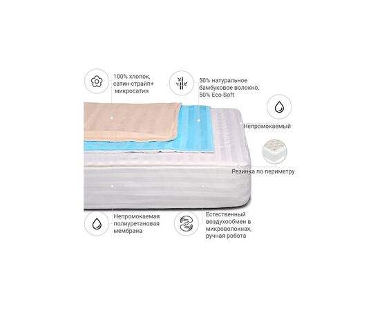Наматрасник MirSon Royal Bamboo 288/3 150x200 (2200000379054), изображение 2 Наматрасник MirSon Royal Bamboo 288/3 150x200 (2200000379054), изображение 2