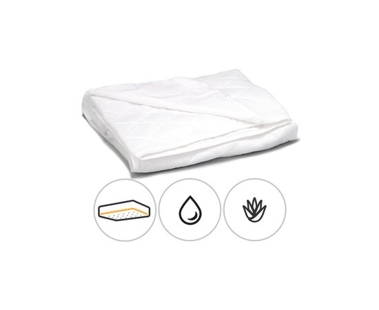 Наматрасник MirSon хлопковый Cotton двусторонний Aloe vera 268 180x190 см (2200000382375), изображение 2