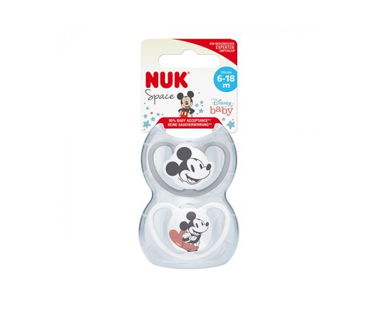 Пустышка Nuk Space Mickey Boy +6-18 міс. 2 шт (3952416), изображение 2 Пустышка Nuk Space Mickey Boy +6-18 міс. 2 шт (3952416), изображение 2