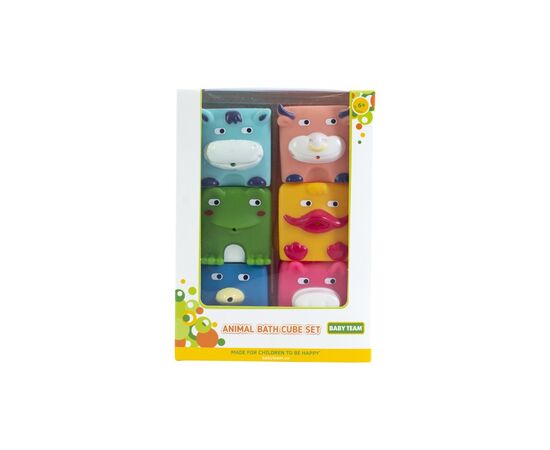 Игрушка для ванной Baby Team Зверята-кубики 6 шт (9050_набор_с_утенком), изображение 2 Игрушка для ванной Baby Team Зверята-кубики 6 шт (9050_набор_с_утенком), изображение 2