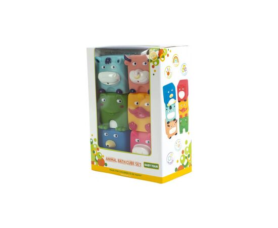 Игрушка для ванной Baby Team Зверята-кубики 6 шт (9050_набор_с_утенком), изображение 3 Игрушка для ванной Baby Team Зверята-кубики 6 шт (9050_набор_с_утенком), изображение 3