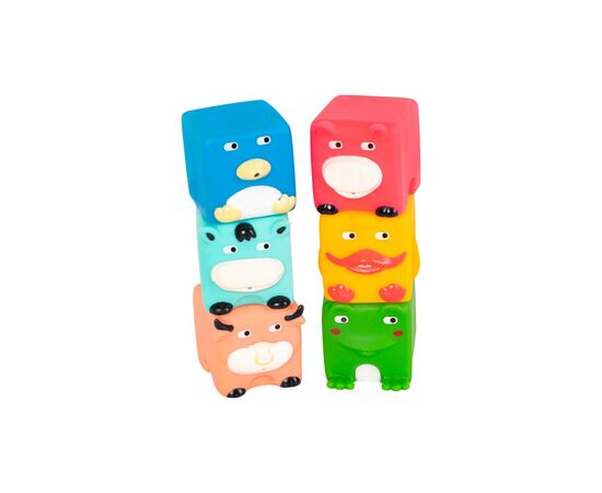 Игрушка для ванной Baby Team Зверята-кубики 6 шт (9050_набор_с_утенком)