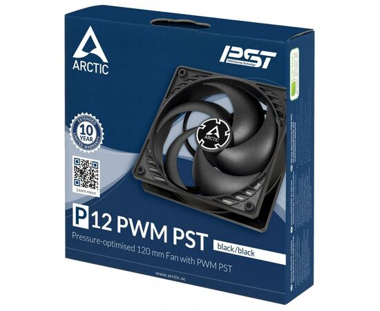 Кулер для корпуса Arctic P12 PWM PST black (ACFAN00120A), изображение 5 Кулер для корпуса Arctic P12 PWM PST black (ACFAN00120A), изображение 5